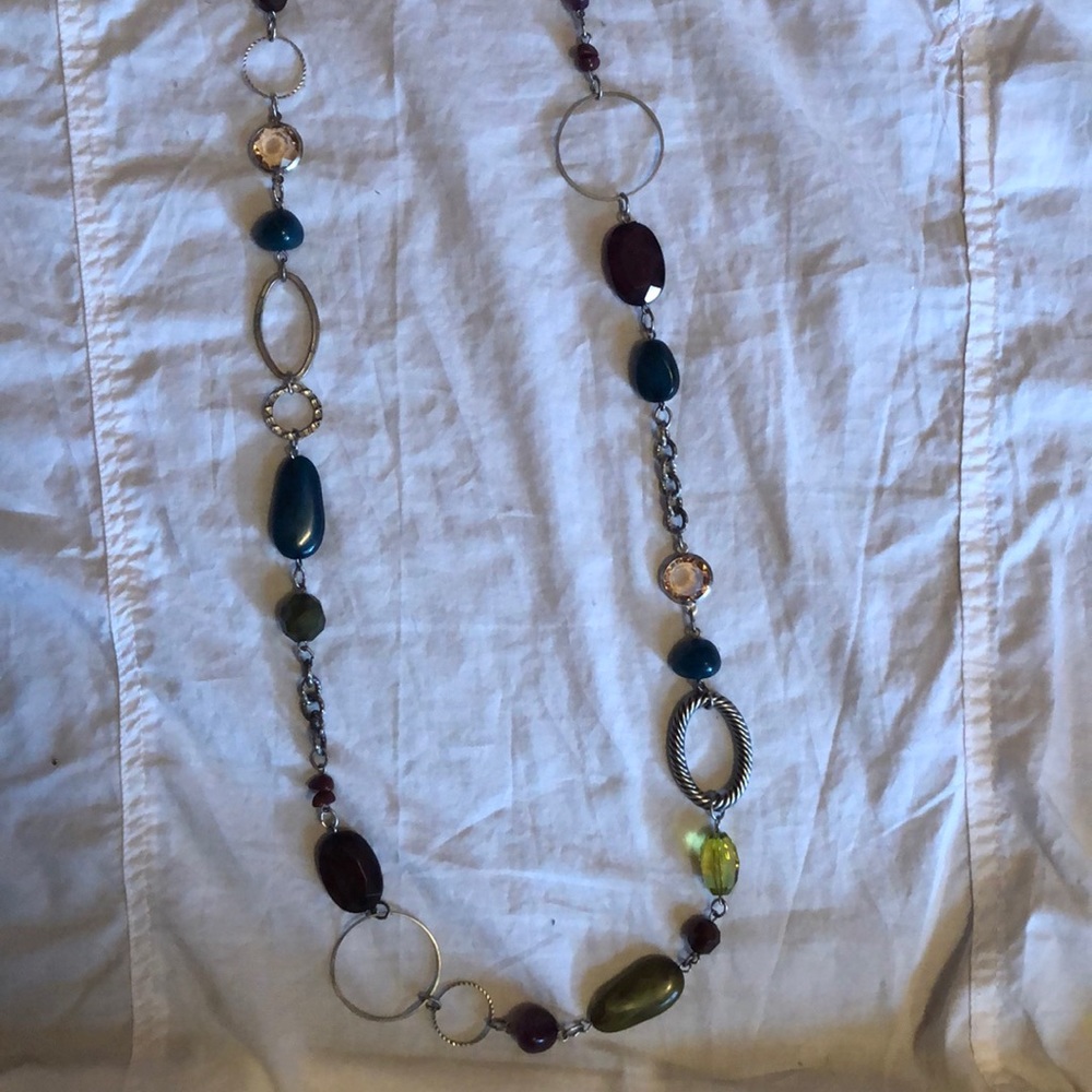 Colorful long necklace